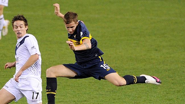 Melbourne City target Nicolas Colazo in action for Boca Juniors against Melbourne Victory in 2010.