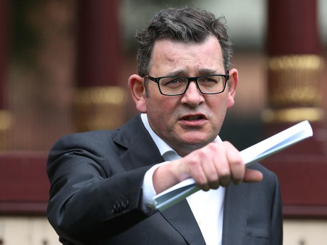 Daniel Andrews says he does not want to open schools only to have to close them because of cases. Picture: NCA NewsWire / David Crosling