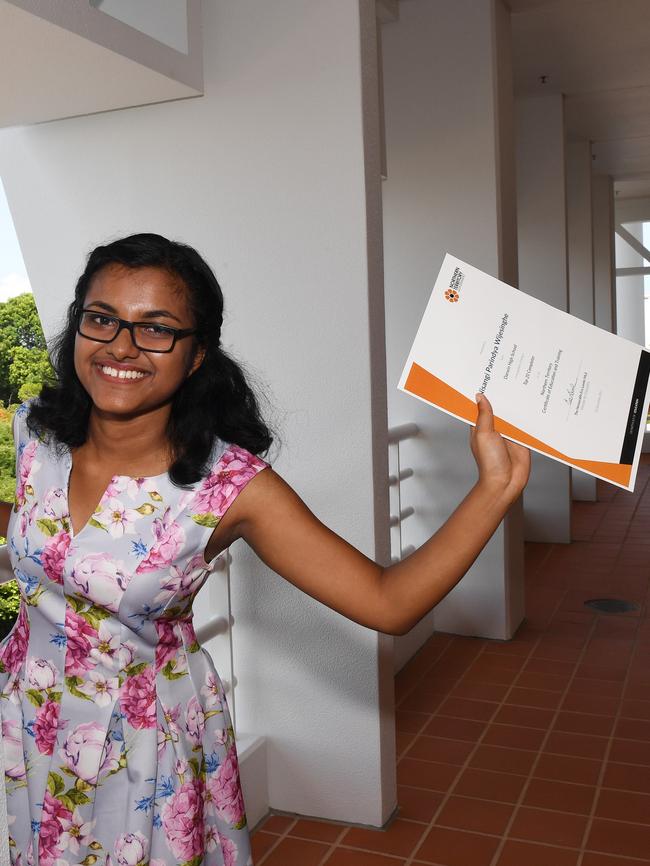 Darwin High School’s Nisangi Wijesinghe was the NT’s top Year 12 student.