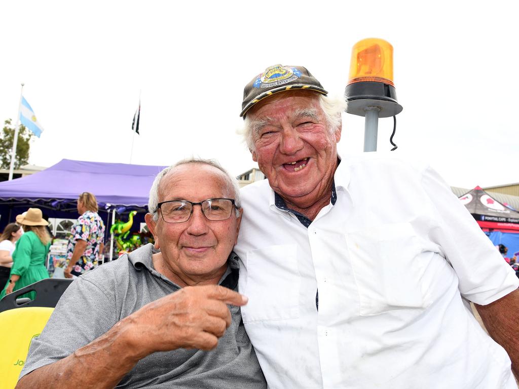 Joe Ramia (left) and Terry Nilan. Heritage Bank Toowoomba Royal Show. Saturday March 26, 2022