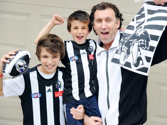 Josh, Nick and Peter Daicos before the 2010 AFL Grand Final.