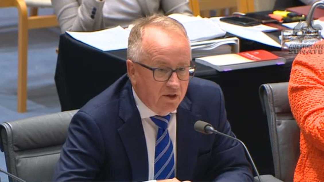 Defence Housing Australia managing director Barry Jackson in Senate Estimates. Picture: Contributed