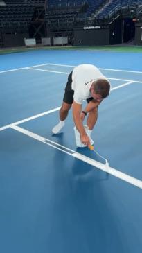 Satisfying tennis court line work for the Australian Open