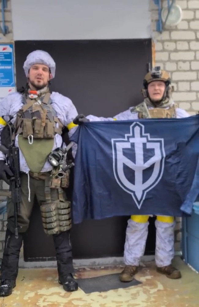 The RVC, comprising of Russian ex-pats including far-right figures, claimed responsibility for an incursion on the Russian side of the Russia-Ukraine border. Picture: Twitter