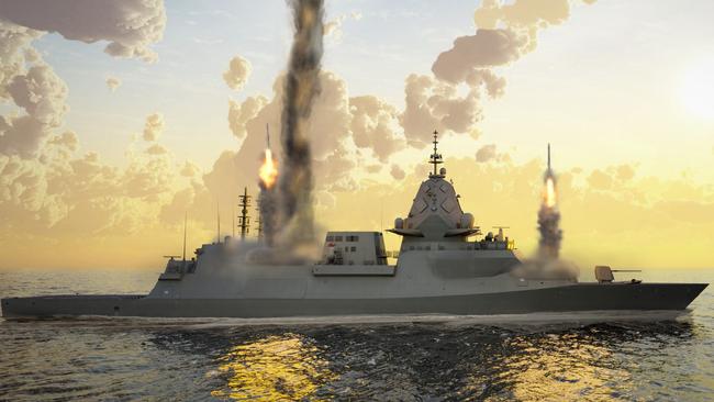 Evolved Hunter Class design for guided missile frigate. Supplied by BAE Systems Australia