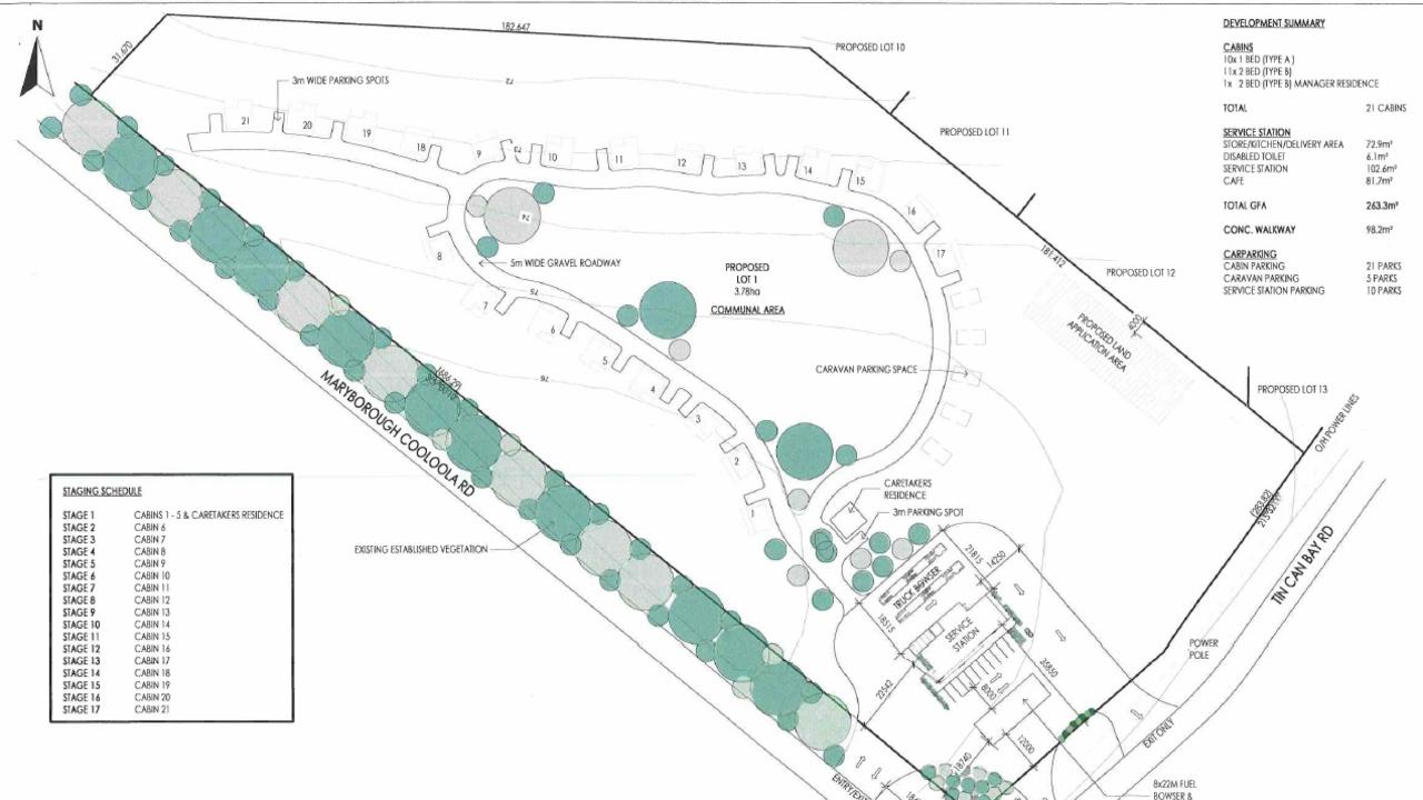 A new development planned for Wallu will include a 21-cabin tourist park, 24-block subdivision, and a service station.