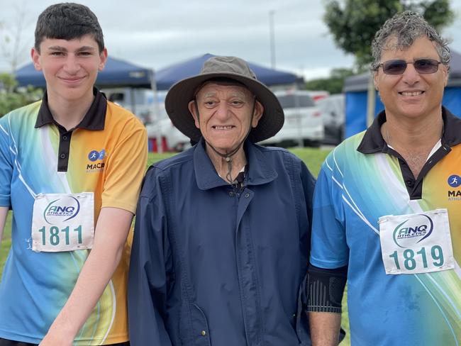 James, Anthony and Kevin Galea at Mackay Athletics Club's Track &amp; Field Carnival 2022. Picture: Max O'Driscoll.