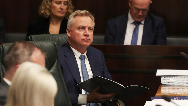 Premier Jeremy Rockliff. Treasurer Michael Ferguson delivers the 2023 state budget in parliament. Picture: Nikki Davis-Jones