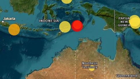 An earthquake has been registered in the Banda Sea region. Source: Geoscience Australia.