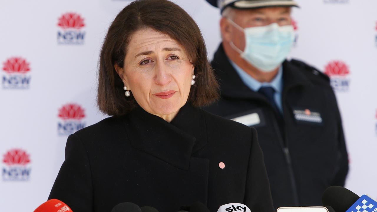 Gladys Berejiklian said she had been told of the ‘enormous guilt’ felt by people who had given the virus to their family members and urged people in Sydney not to flout the ongoing coronavirus restrictions. Picture: Lisa Maree Williams/Getty Images