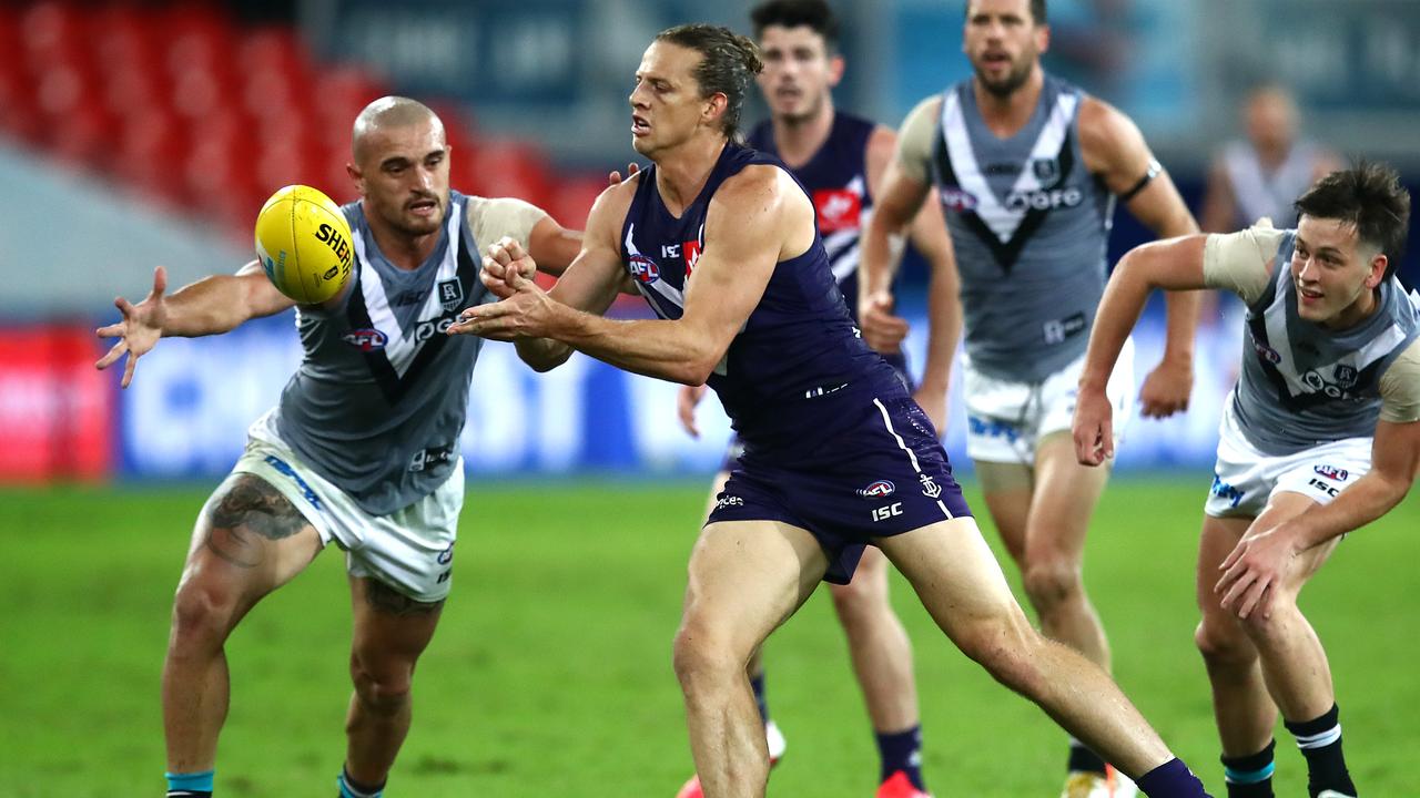 Nat Fyfe was slammed by Kane Cornes. Photo: Jono Searle/AFL Photos/via Getty Images.