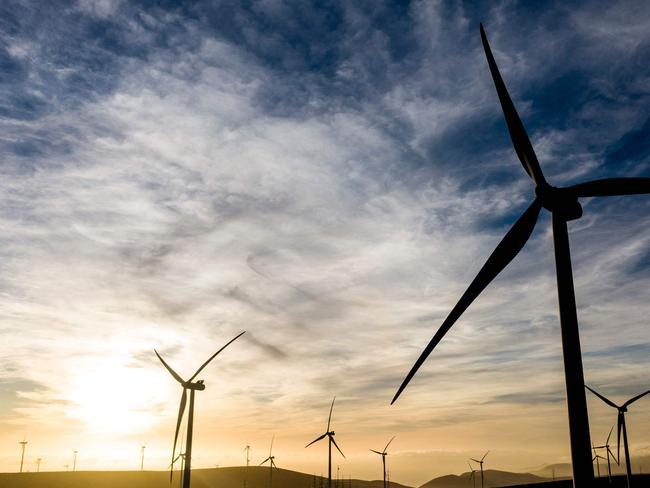 (FILES) In this file photo taken on June 06, 2019, view of the Canela Eolian Park, installed by Spanish electric utility company Endesa as part of a project with Chilean government in Los Vilos, 296 km north of Santiago. - Chile is hosting an international forum on clean energy, CEM12/MI-6, one of the most important events in innovation, which will address a series of reflections closely linked to the current debate in this country, a major producer of copper, lithium, with a strong agricultural industry but at the expense of environmental sacrifices. (Photo by MARTIN BERNETTI / AFP)