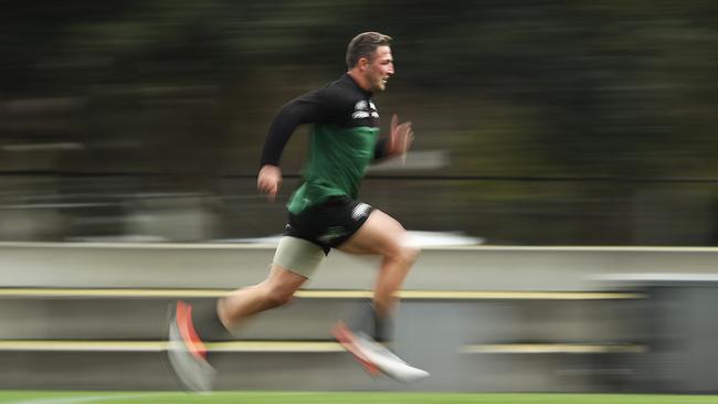 Sam Burgess is racing towards a return for the Rabbitohs. Picture: Getty Images