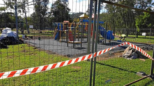 The new playground at Wade Park, East Lismore, is due to open soon.