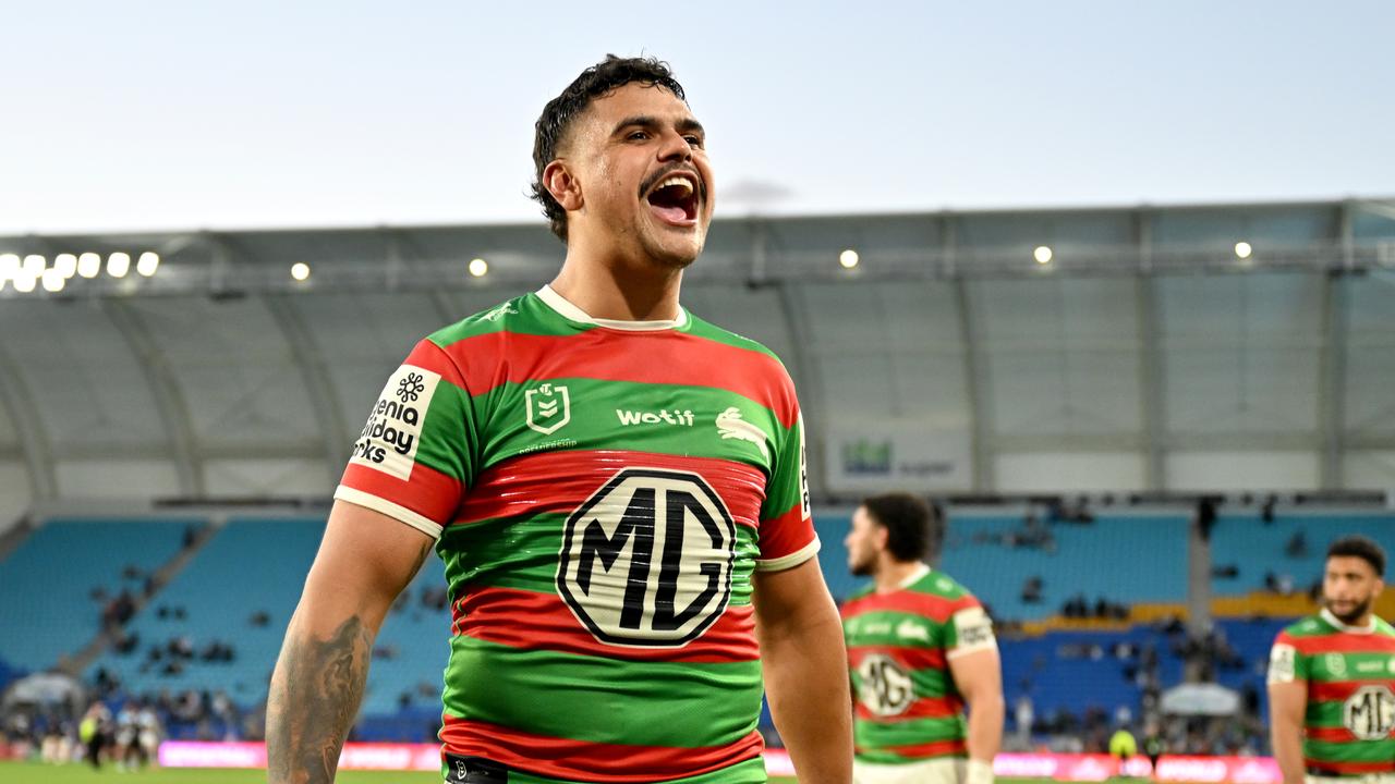 NRL 2024 RD14 GOLD COAST TITANS V SOUTH SYDNEY RABBITOHS - LATRELL MITCHELL, CELEBRATION