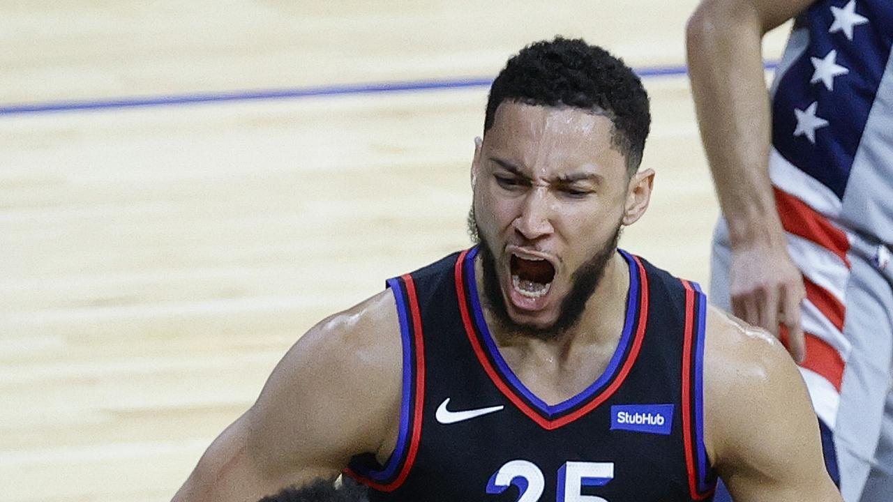 Ben Simmons won’t be seen in a Philadeliphia singlet anytime soon. Picture: Tim Nwachukwu/Getty Images