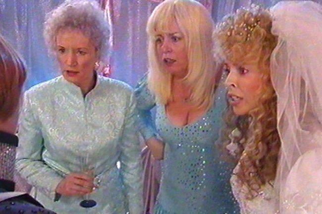 Minogue made an appearance on the ABC's Kath and Kim in its 3rd season in 2004. She starred as Epponnee Rae, Kim's future daughter. Picture: Supplied/ABC    