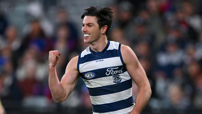 Cameron Mooney believes the Cats can make the finals. Picture: Morgan Hancock/Getty Images