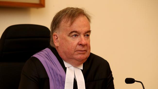 Judge Michael Burnett sentenced Fryer to 14 months in prison. Picture: AAP Image/Kelly Barnes