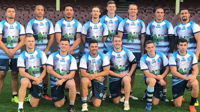 The Cabramatta players before their practice game against the NSW Blues at the SCG. Picture: Chandrakant Pandit