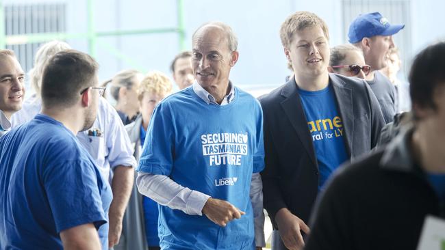 Guy Barnett at the Liberal campaign launch. Picture: Chris Kidd