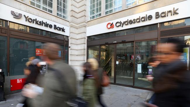 Virgin Money was previously called Clydesdale Bank and Yorkshire Bank, and listed in London in 2016 in a deal which valued the UK lender at $4bn. Picture: Chris Ratcliffe/Bloomberg