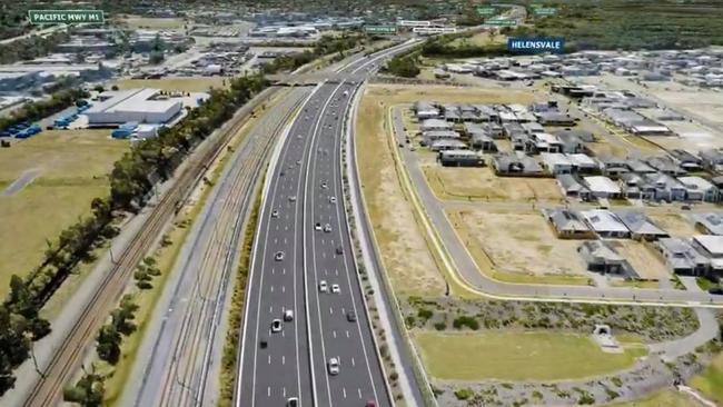 The Coomera Connector heading into Helensvale.