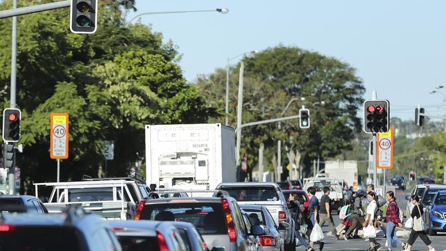 Even school crossing supervisors are fearful of the growing unrest. Pic Mark Cranitch.