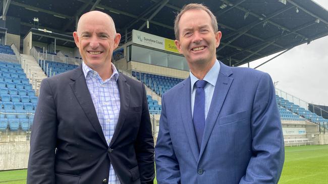 Federal Minister Stuart Robert and Fisher MP Andrew Wallace.