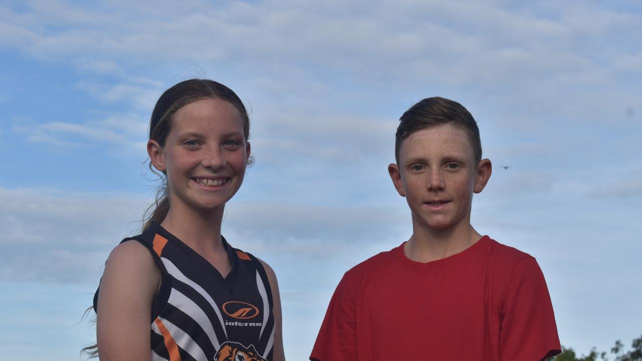 Jade Geiger (left) and Darcy Cabassi will travel to Sunshine Coast for the touch football National Youth Championships at the end of September. Picture: Matthew Forrest