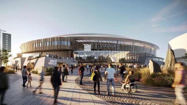 Macquarie Point Multipurpose stadium south east gate. Picture: Mac Point Development Corporation