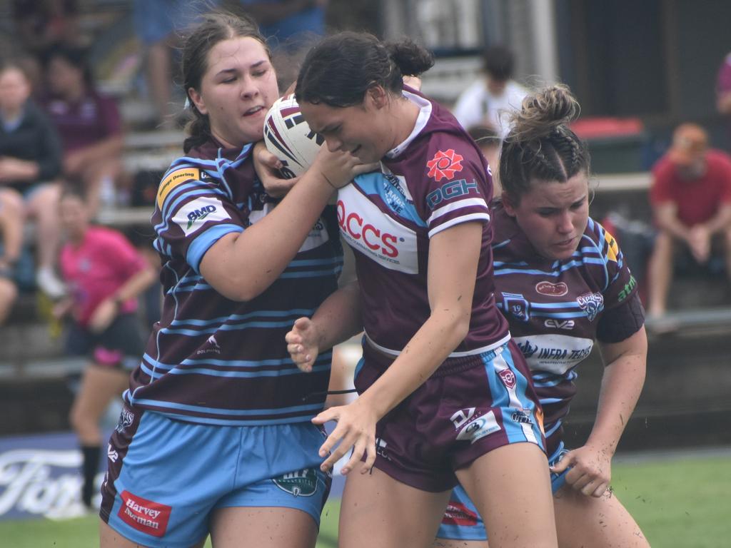 Under-19 girls pre-season trial, CQ Capras versus Mackay Cutters at Rugby Park, Rockhampton, on February 1, 2025.