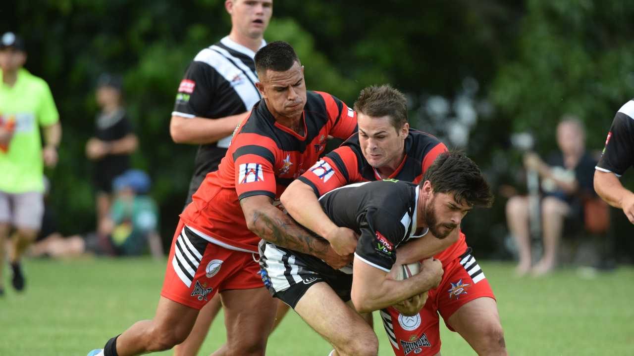 Action from the incredible 22-22 game between the Bellingen Valley Dorrigo Magpies and Australian Army Thunder in the annual Sgt Matthew Locke Charity Match. Picture: Sam Flanagan