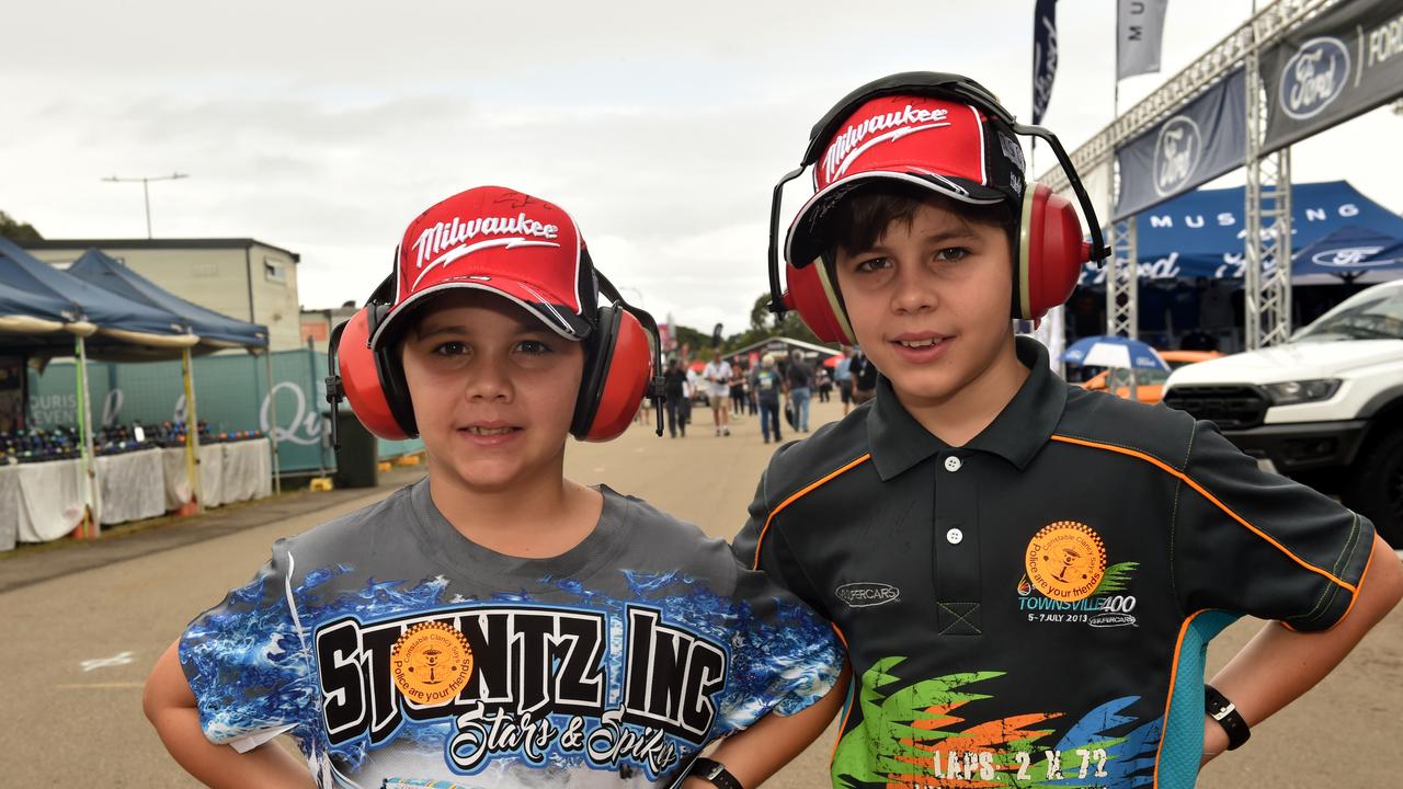 Watpac Townsville 400 Day One. Socials. Lochy, 10, and Ethan Matthews, 8, from Charters Towers. Picture: Evan Morgan