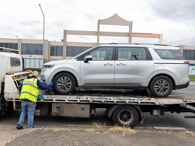The van being toned from the scene. Picture Thomas Lisson