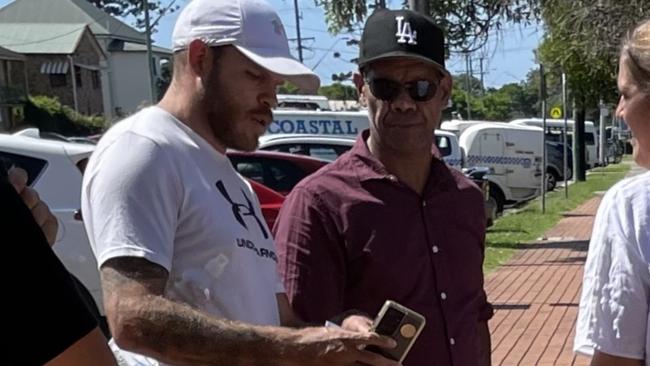 Luke Daniel William Simpson (left), 33, outside Ballina Courthouse.