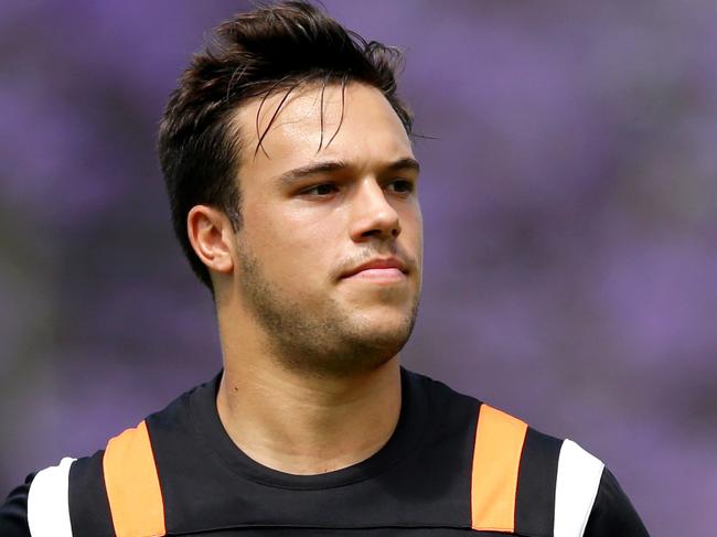 Luke Brooks during the Wests Tigers training session at Rothwell Park , Concord .Picture Gregg Porteous