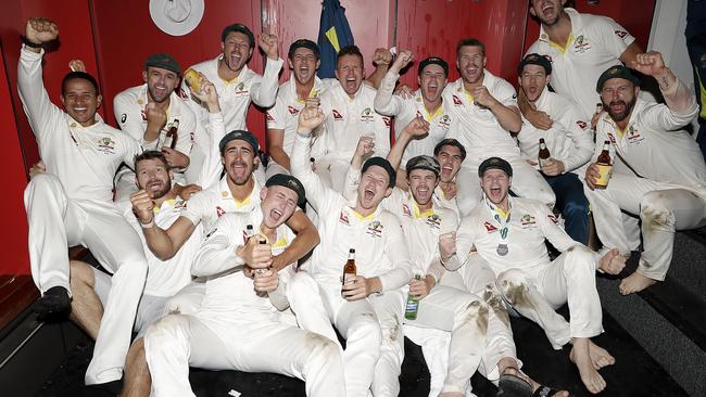 More beer was sprayed than drunk in Australia’s Old Trafford celebrations