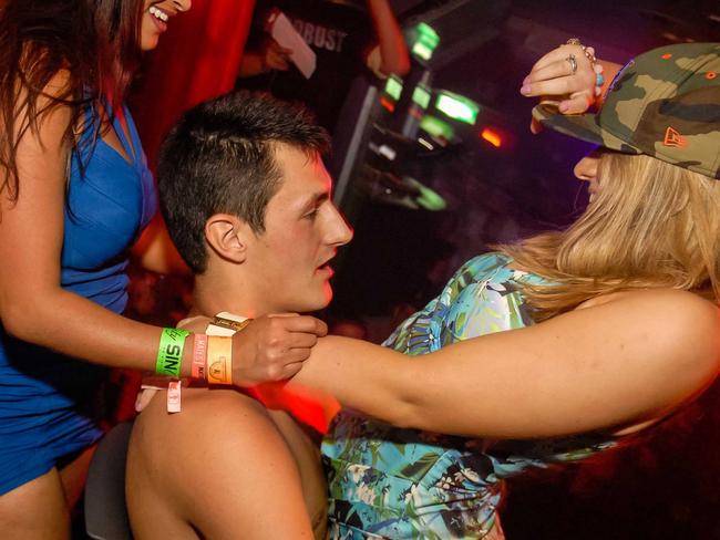 Bernard Tomic infamously received a lap-dance from two females at Sin City in 2013.