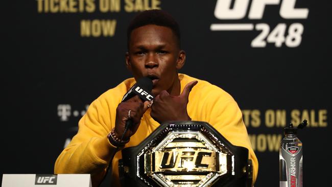 There’s no love lost between Adesanya and Whittaker. Photo: Ronald Martinez/Getty Images/AFP