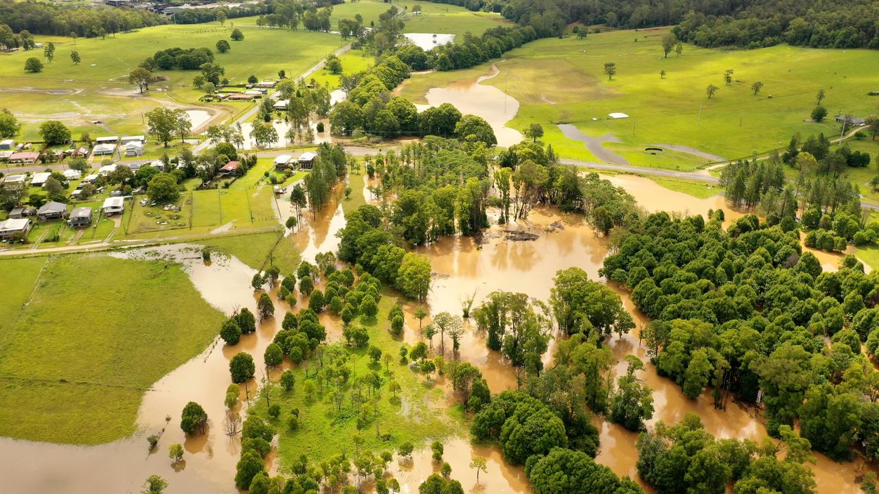 Incredible drone photos of the Orara River in flood at Glenreagh ...