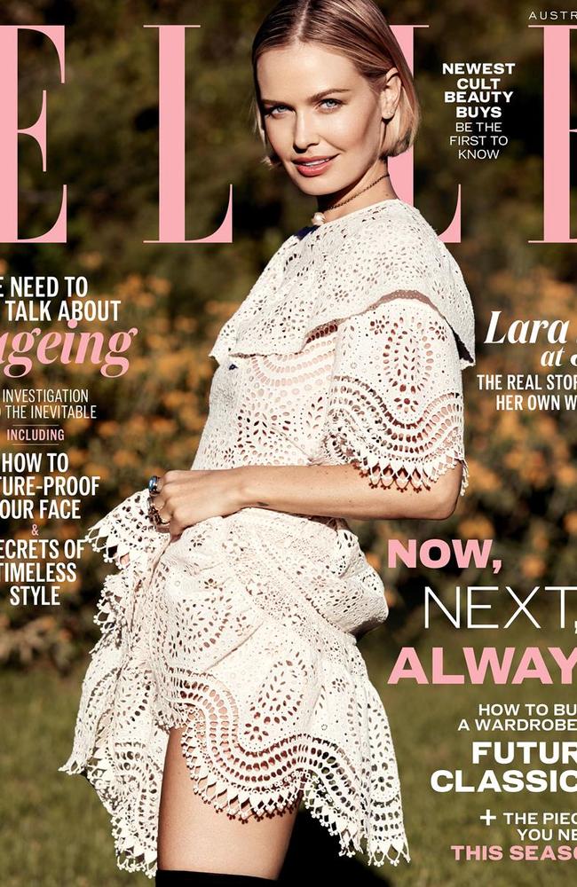 Lara Worthington looks chic on the cover of Elle Australia. Source: Elle.