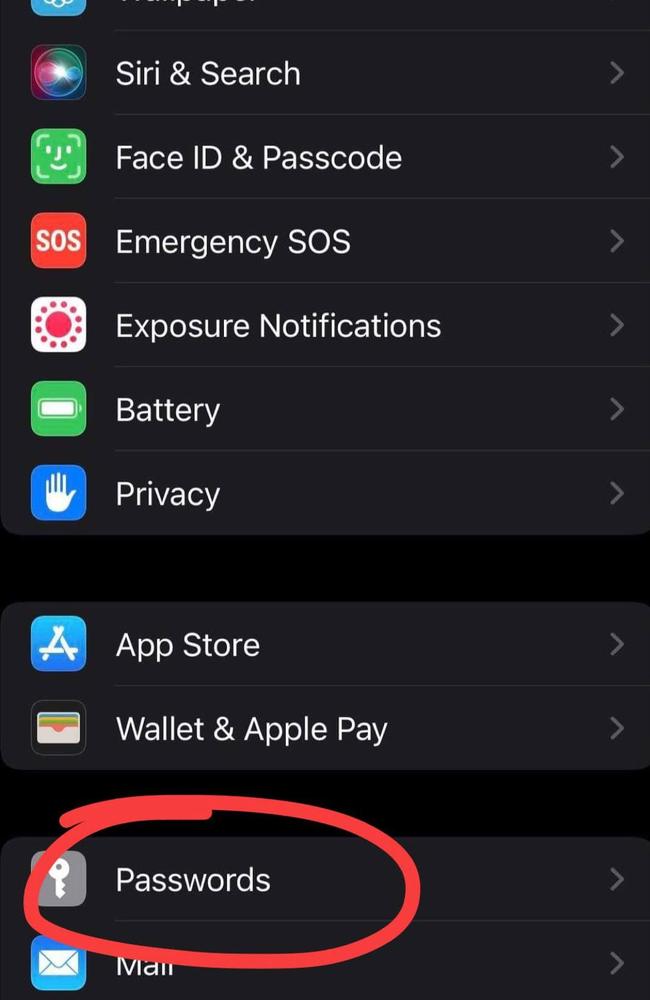 Apple iPhone users need to check their passwords in settings. Picture: Aced I.T