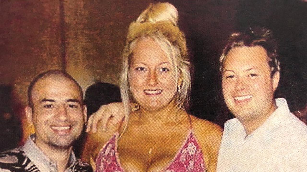 Nicola Gobbo with infamous gangland boss Carl Williams and hit man Andrew `Benji’ Veniamin at Dhakota Williams’ christening