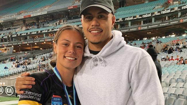 Talia Fuimaono and Haze Dunster have been in a relationship for six years. Picture: Instagram