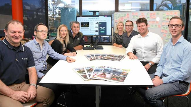 HERE FOR YOU: The Tweed Daily News team, Bob Anthony, Keith Woods, Jamie-Lee Jaeger, Scott Powick, Jenny Young, Rick Koenig, Michael Doyle and Luke Mortimer. Picture: Scott Powick