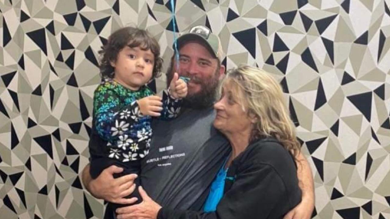 The family when they touched down in Mackay on Thursday. Picture: Supplied