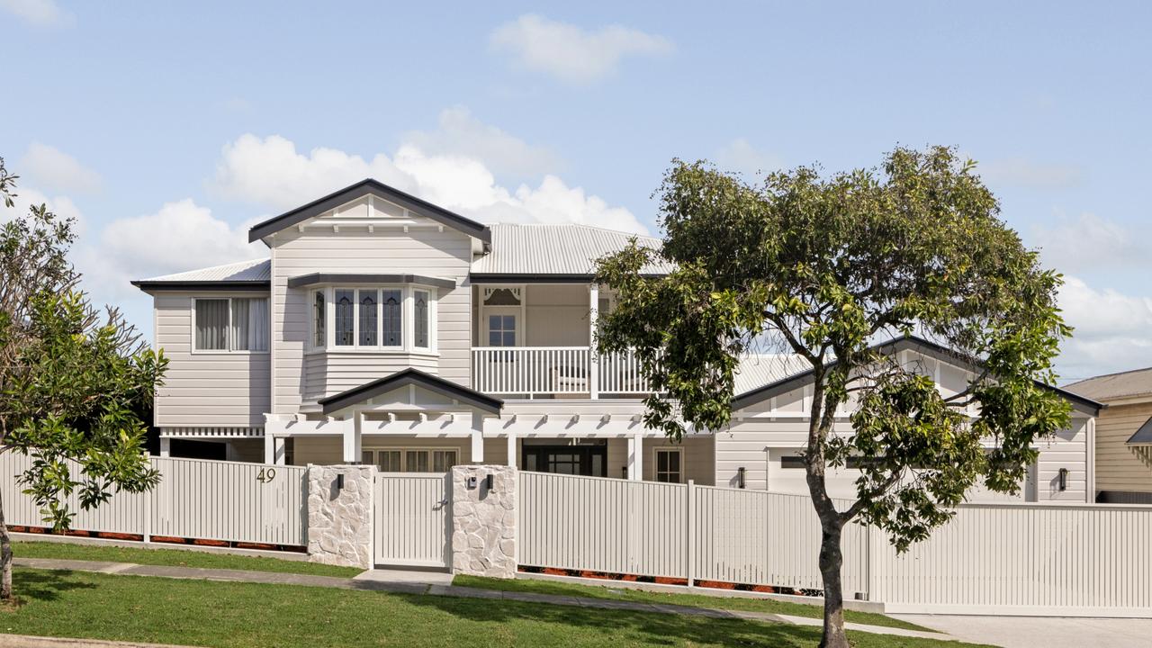 This house at 49 Brisbane Ave, Bulimba, is on the market for overs offer $4.5m.