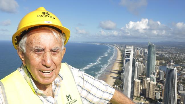 Harry Triguboff atop the 76-floor Ocean tower on the Gold Coast.