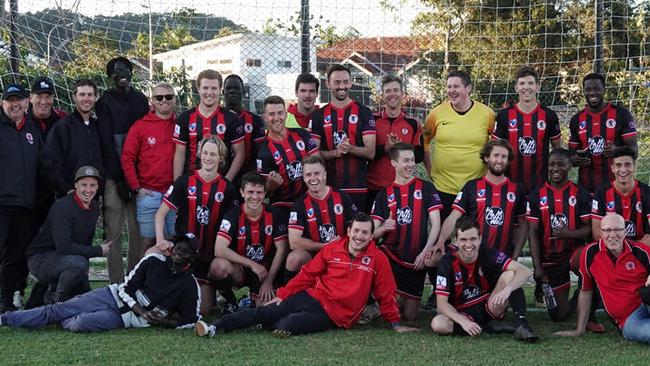 The Coffs City United Lions first grade side after taking out the inaugural Coastal Premier League competition.